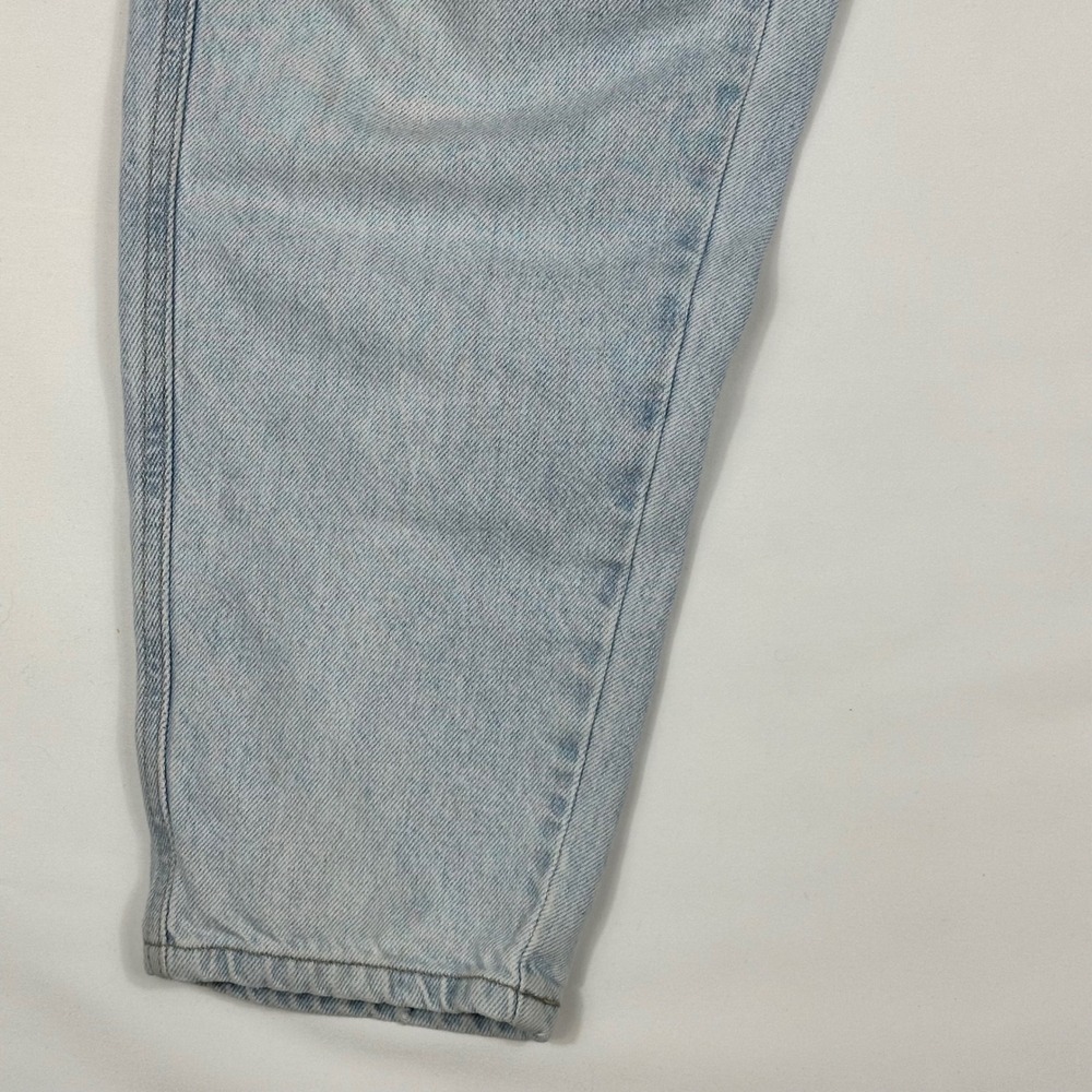 Brittania Vintage High Waisted Mom Jeans Light Wash Tapered Petite 12x28 Cotton - Picture 3 of 8